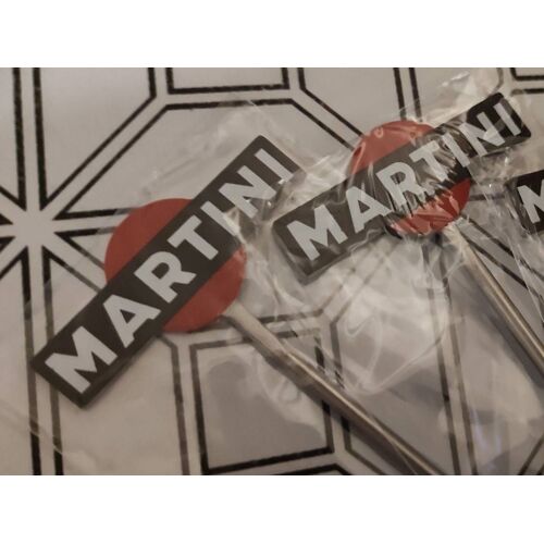 Lot De 2 Touilleurs Métalliques Martini