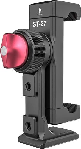 Support de trépied en métal pour téléphone avec rotation à 360 degrés, griffes froides et système de fixation rapide Arca pour le vlogging et le streaming