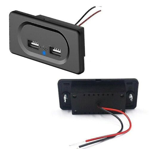 Chargeur De Voiture Double Usb Ucc-318-2u Avec Charge Rapide, Voyant Led Bleu, Installation Facile, Construction Robuste