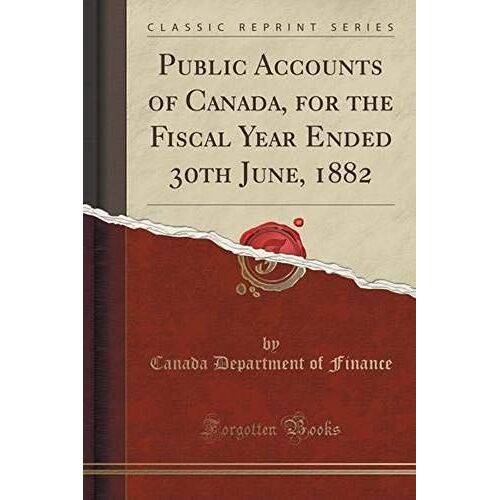 Finance, C: Public Accounts Of Canada, For The Fiscal Year E