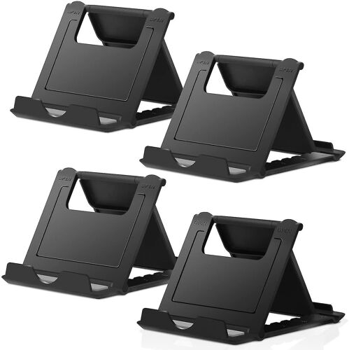 Lot de 4 supports universels pliables pour smartphones, liseuses et tablettes - Angle de vision réglable