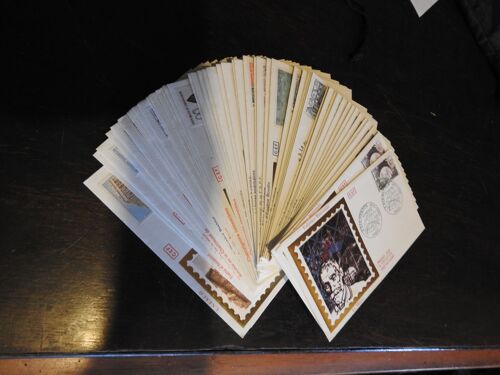 Lot De 51 Enveloppes Premier Sur Soie Jour 1987 / Année Complete Sauf Liberté 3.60+2.00+1.70+Gf Et Seconds Bureaux