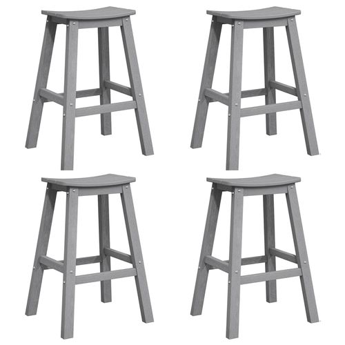 Tabourets De Bar Vidaxl 6 Pcs Gris Clair Hdpe, Tabourets De Bar Vidaxl 2 Pcs Gris Clair Hdpe