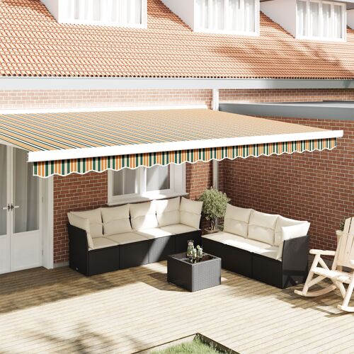 Vidaxl Valance De Auvent Pour Cadre De 5 M Vert Et Jaune 4.8 X 0.2 M