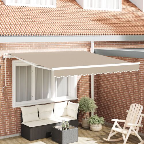 Auvent Rétractable Automatique Vidaxl Beige 350x250 Cm, Tissu De Remplacement Pour Auvent Vidaxl 3,5x2,5 M Beige