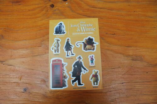 Jean Christophe Et Winnie-Disney Planche De 8 Stickers