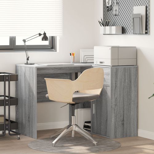 Vidaxl Bureau D'angle Gris Sonoma 102x88x75 Cm Bois D'ingénierie