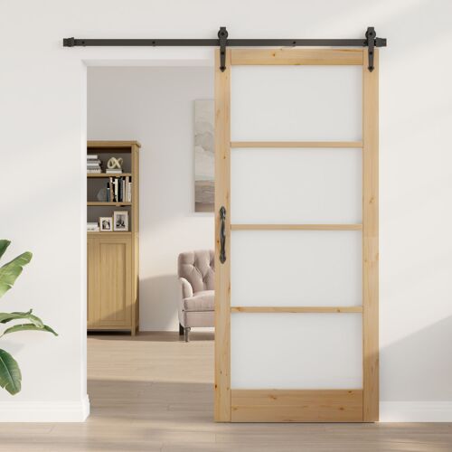 vidaXL Porte Intérieure avec Verre ""ORKDAL"" 93x211x4 cm Bois Massif Pin