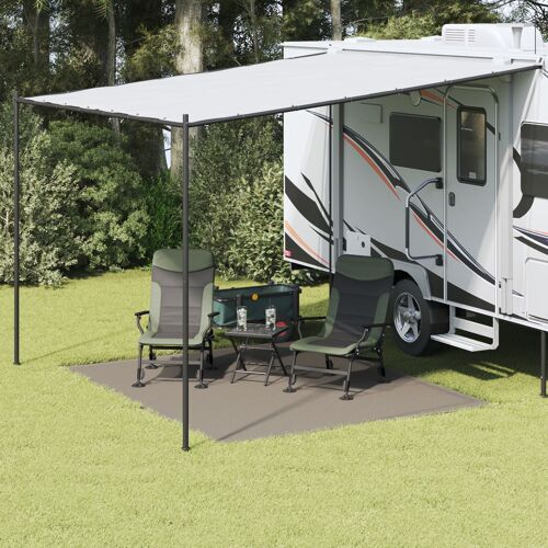 Vidaxl Accessoire De Tente Gris Clair Polyester 250 X 300 Cm Léger