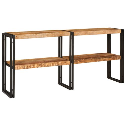 Vidaxl Table Console 160x33x75 Cm En Bois Brut De Manguier