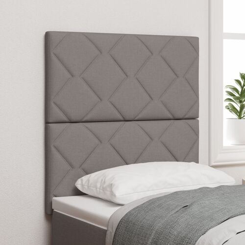 Tête de lit vidaXL Design en blocs de diamant Taupe 80 cm Tissu, Tête de lit vidaXL Design en blocs de diamant Taupe 160 cm Tissu