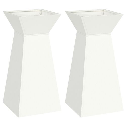 vidaXL Support de plante Blanc Plastique 35 x 35 x 73 cm