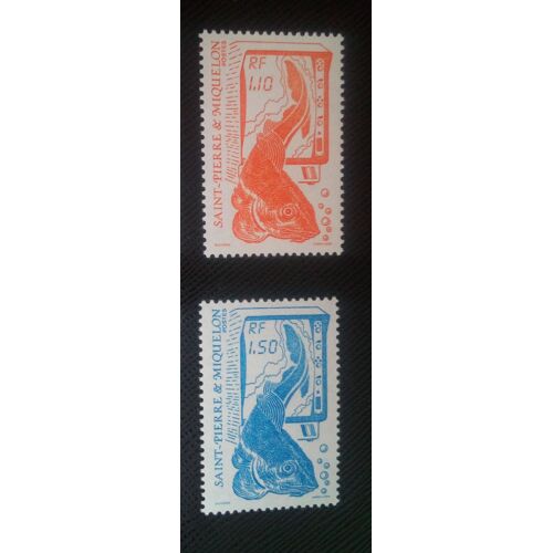 Timbre Saint Pierre Et Miquelon (France) Yt 480 - 481 Séries: Pêche 1987