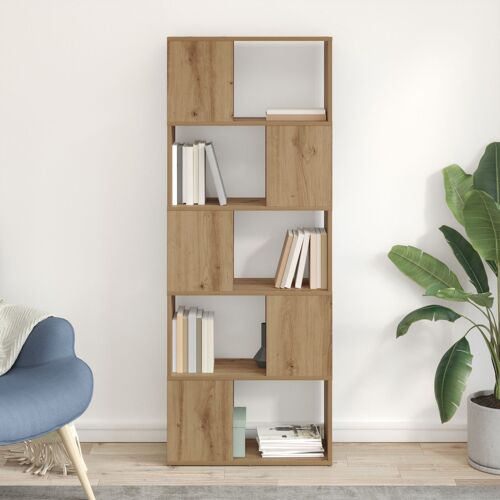 Vidaxl Bibliothèque Chêne Artisan Panneau De Particules 60 X 24 X 155 Cm