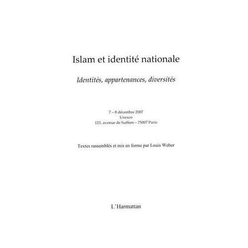 Islam Et Identité Nationale