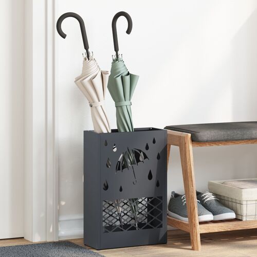 Vidaxl Porte-Parapluie Anthracite Métal Moyen Décoratif