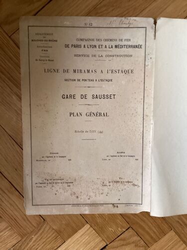 Plan Général Gare De Sausset Ligne De Miramas À L’Estaque 