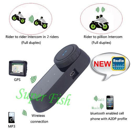 Écouteur Bluetooth pour Interphone Moto T-COM FM 2 coureurs BT Interphone Moto Intercomunicador + micro souple