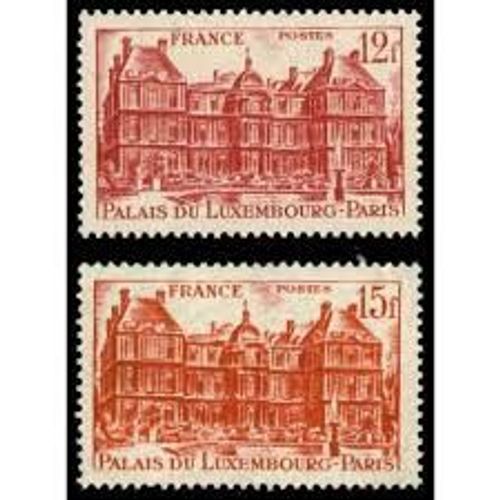 Palais Du Luxembourg Légende France Au Lieu De Reublique Francaise La Paire Année 1946 N° 803 804 Yvert Et Tellier Luxe