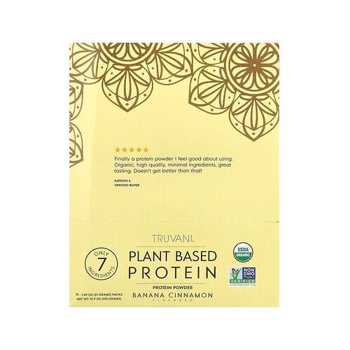 Truvani, Protéines Végétales, Banane Et Cannelle, 10 Sachets, 31 G Chacun 