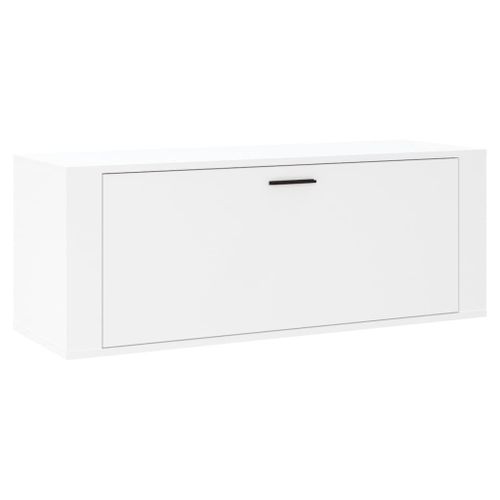 vidaXL Armoire à chaussures murale Blanc 100x35x38cm Bois d'ingénierie