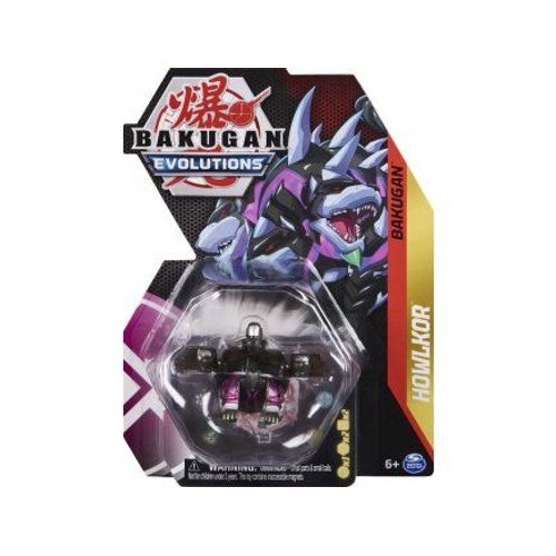 Coffret Bakugan - Pack Evolutions Howlkor : Boule Noire Figurine - Série 4 - Tres Rare - Set Jouet Garcon Et 1 Carte Tigre