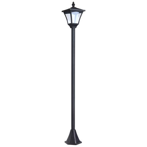 Outsunny Luminaire Extérieur Solaire Lampadaire Lanterne Classique Led 10 Lm Dim. 15l X 15l X 120h Cm Noir