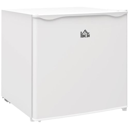 HOMCOM Mini congélateur compact 35L - étagère amovible - porte réversible - dim. 47L x 44,2P x 48,8H cm - acier plastique blanc