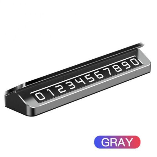 Plaque De Stationnement Temporaire De Voiture Créative En Alliage D'aluminium, Plaque De Numéro De Parking Mobile Fluorescente À Une Touche, Fournitures De Voiture