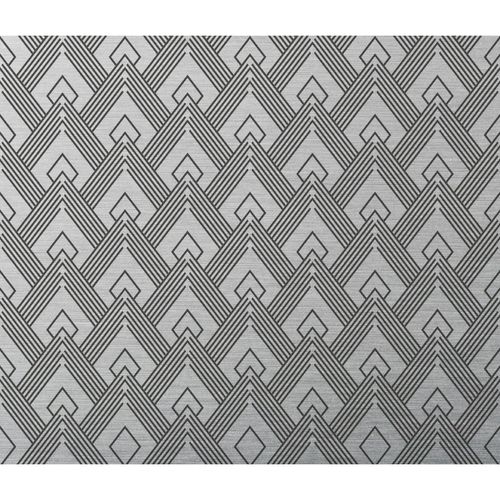 Crédence Adhésive En Aluminium Art Décoration - L. 20 X L. 20 Cm - Noir