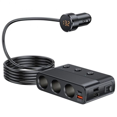 Chargeur De Voiture Dc12v-24v 128w Haute Puissance 7 Trous Chargeur De Voiture Multifonction Prise De Conversion Laguna Ette Briquet Séparateur