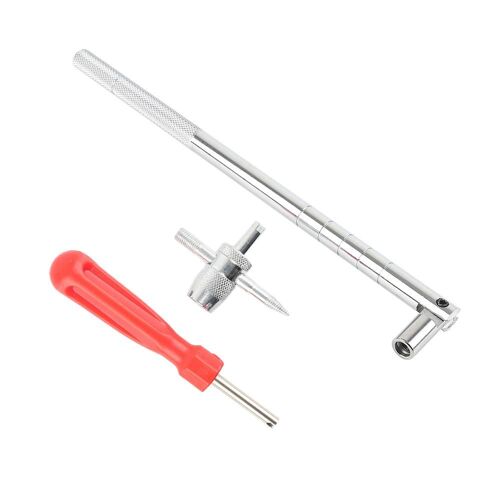 3 Pcs/Set De Tige De Valve De Pneu Extracteur Tube En Métal Outils De Réparation De Pneus Démonte Pneu Extracteur Prise Remover Kit De Réparation Voiture Moto Décapant