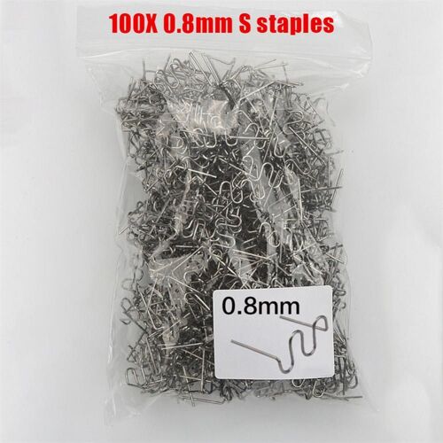 Agrafes À Chaud 100/0.8 Mm 0.6 Pièces, Agrafes En Fil D'acier Au Carbone, Machine À Souder En Plastique, Goujon De Soudage Pour Pare-Chocs De Voiture, Outil De Réparation Automobile
