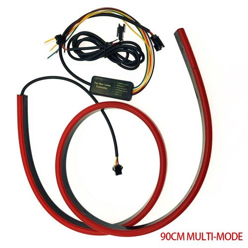 Bandes Flexibles De Frein Automatique Unverisal Pour Voiture, Multi-Mode, Feu De Freinage Haute Position, Feu Clignotant Modifié, Barre De Lumière Rouge, 90 Cm, 100cm
