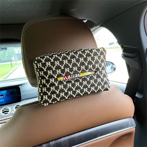 Boîte à mouchoirs pied-de-poule, créative, pratique, adorable, jolie décoration, simple et questionTo utiliser, ceinture élastique, fournitures de voiture