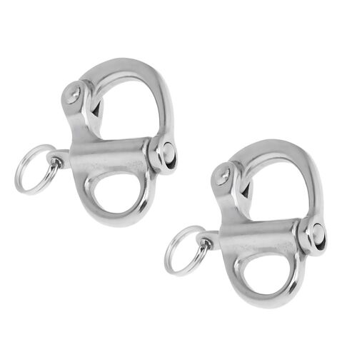 Manille De Bail Fixe 1.26x0.79 Pouces, 2 Pièces, Pour Bateau/Voile/Yacht, Etc., Qualité Marine, Ouverture Grand Angle En Acier Inoxydable 304