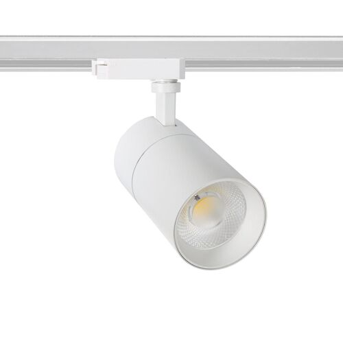 Spot Led New Mallet Dimmable 20w Blanc No Flicker (Ugr 15) Pour Rail Monophasé Blanc Chaud 3000k