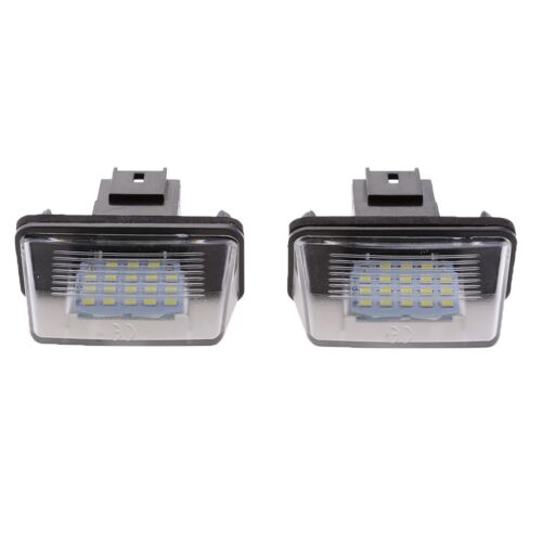 2x 12v Led Feux De Plaque D'immatriculation Pour Citroen C3 C4 C5 Peugeot