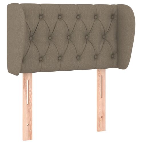 vidaXL Tête de lit avec oreilles Taupe 83x23x78/88 cm Tissu