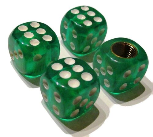 Bouchon Valve De Roue (X4) De Vert Transparent Blanc Auto Moto Velo