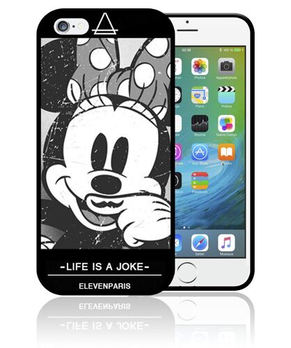 Coque Iphone 6 Et Iphone 6s Minnie Eleven Paris Life Is A Joke Disney Mickey Swag Moustache0328