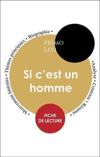 Étude Intégrale : Si C'est Un Homme (Fiche De Lecture, Analyse Et Résumé)