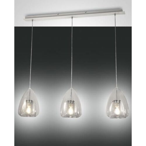 Fabas Luce Britton Plafonnier À Barre Droite En Verre Transparent, E27