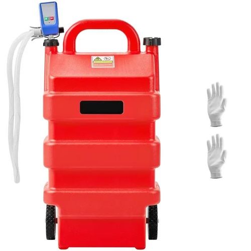 Réservoir de Carburant-Duoku-60,5 L-Bidon Essence Diesel Mobile-avec Pompe Électrique 12 V CC 9,5 L/min-Tuyau 1,2 m-Rouge
