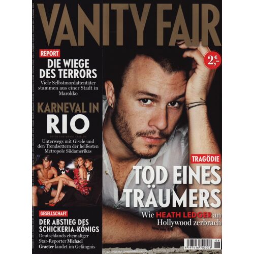 Vanity Fair (Edition Allemagne) / 31-01-2008 N°6 : Heath Ledger (10p) - Lenny Kravitz (2p)