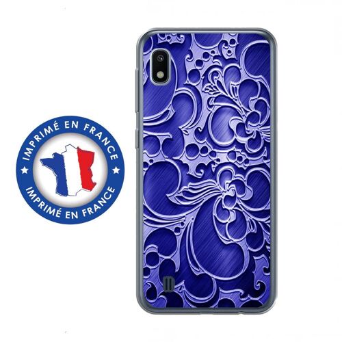 Coque Souple Pour Samsung Galaxy A10 Avec Impression Motifs Arabesque Bleu