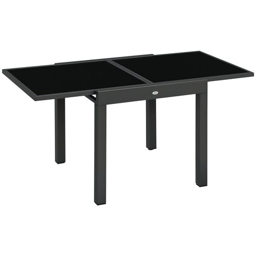 Table Extensible De Jardin Grande Taille Anthracite Noir