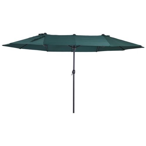 Parasol De Jardin Xxl Parasol Grande Taille 4,6l X 2,7l X 2,4h M Ouverture Fermeture Manivelle Acier Polyester Haute Densit? Vert