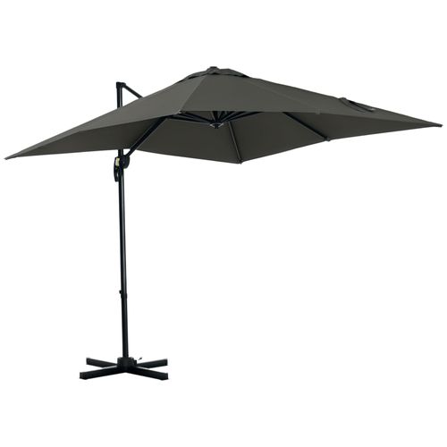 Parasol Déporté Carré Inclinable Dim. 2,45l X 2,45l X 2,45h M