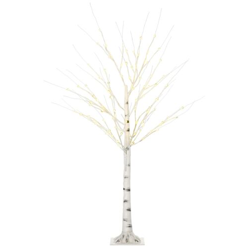 Arbre lumineux bouleau 96 LEDS blanc chaud H.1,5 m